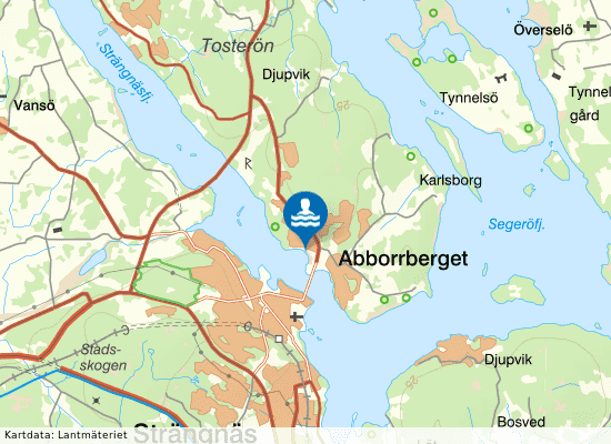 Abborrberget på kartan