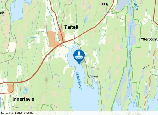 Täfteå närbad på kartan