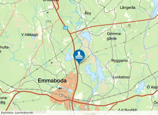 Ubbemålasjön, Loafallet på kartan