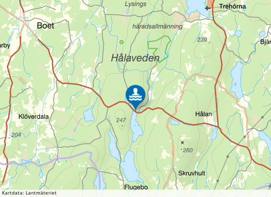 Vagnsjön, Klintens badplats på kartan