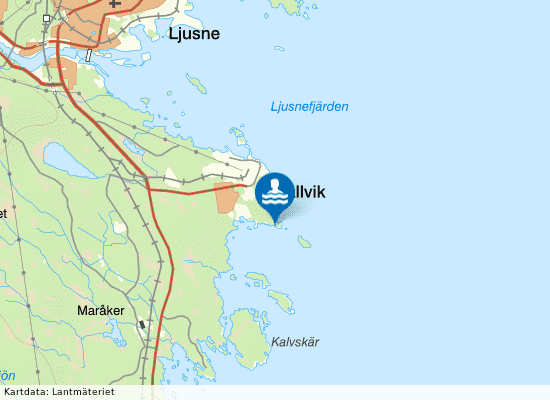 Vallviks havsbad på kartan