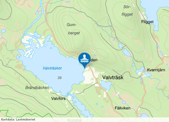 Valvträsk på kartan