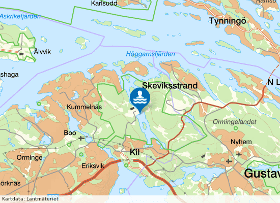 Velamsundsbadet på kartan
