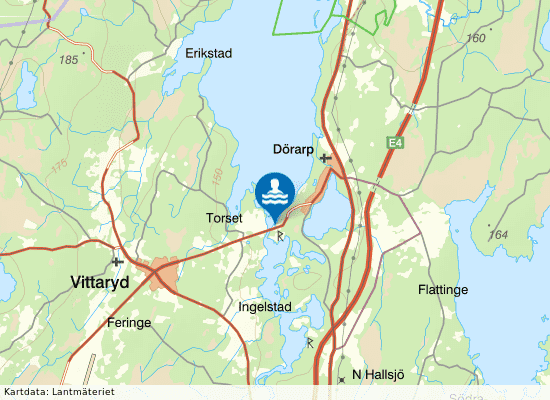 Vidöstern, Sundet på kartan