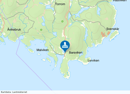 Viksjö badplats på kartan