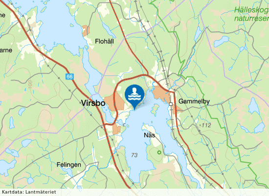 Virsbobadet på kartan