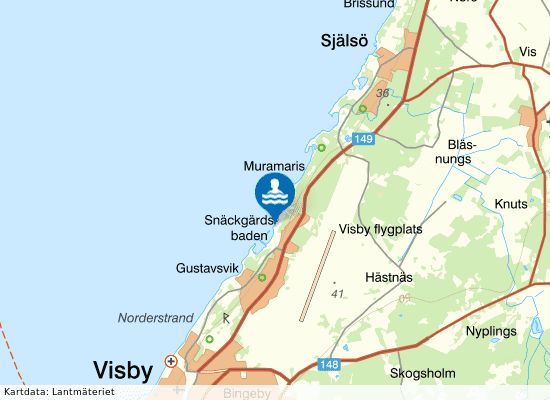Visby, Snäckviken på kartan