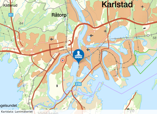 Vänern  Orrleken på kartan