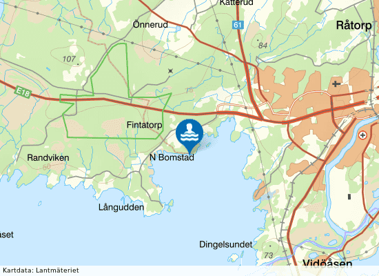 Vänern  Skutberget på kartan