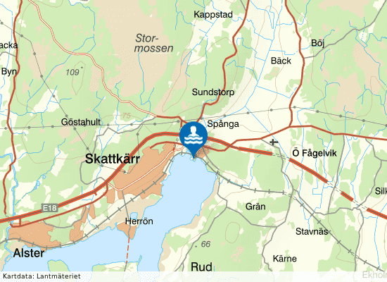 Vänern Kungsnäs på kartan