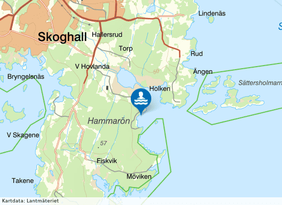 Vänern, Getingberget på kartan