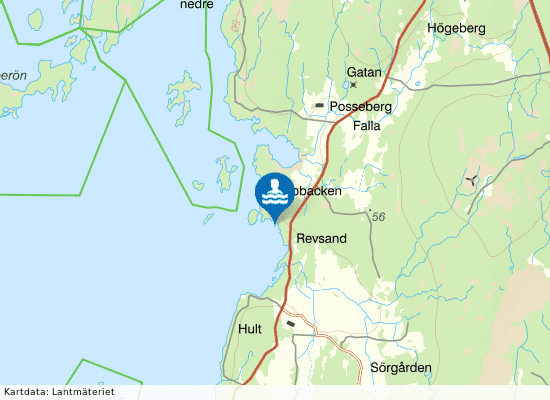 Vänern, Revsand I på kartan