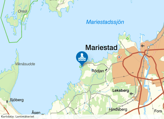 Vänern, Sandviken på kartan