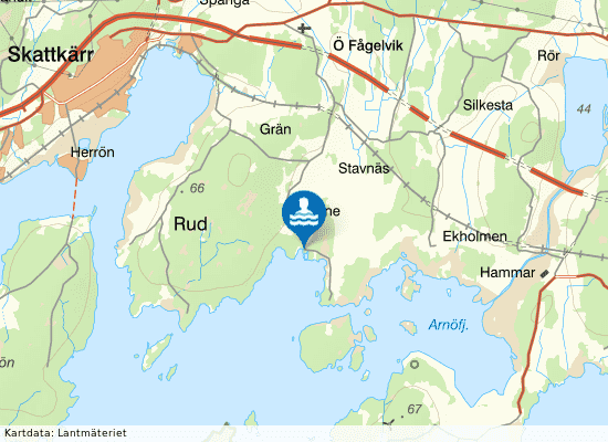 Vänern, Strandvik på kartan