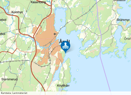 Vänern, Örnäs vid Simstadion på kartan