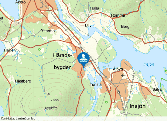 Västannorstjärn på kartan