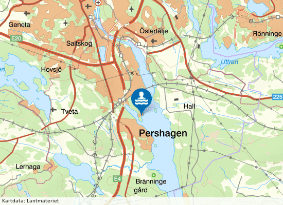 Bränningestrand, Näsets udde på kartan