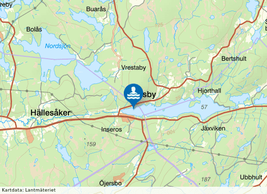Västra Ingsjön på kartan