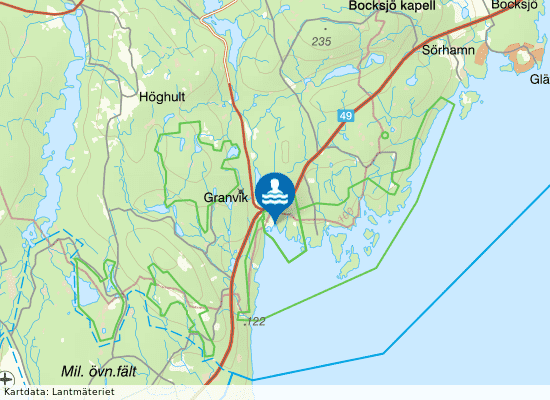 Vättern, Granvik på kartan