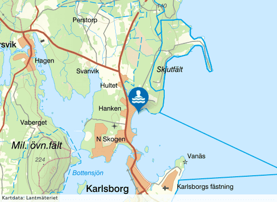 Vättern, Hanken på kartan