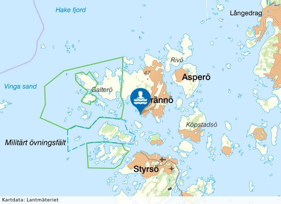Brännö Ramsdal på kartan