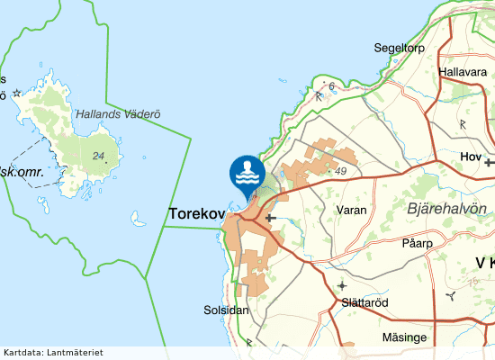 Ydrehall Torekov på kartan