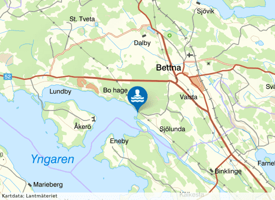 Yngarebadet på kartan