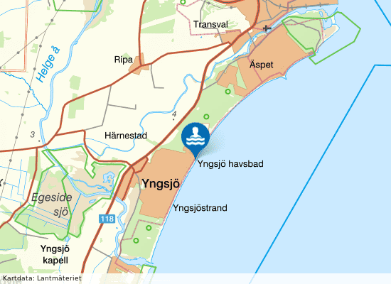 Yngsjö på kartan