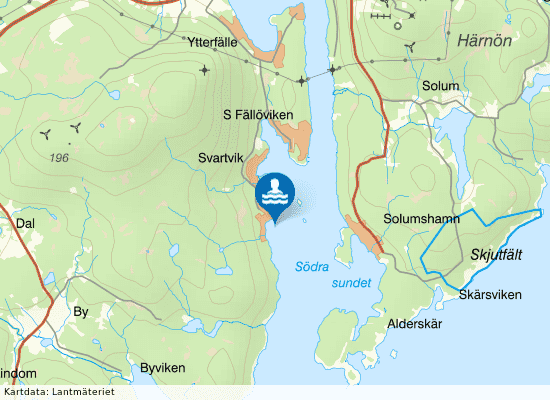 Ytterfäll, Svartviks badplats på kartan