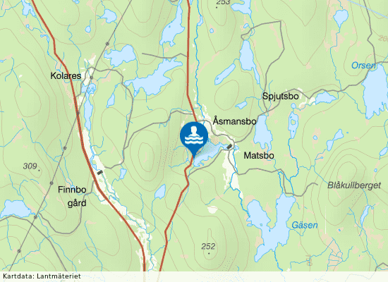 Åsmansbo på kartan