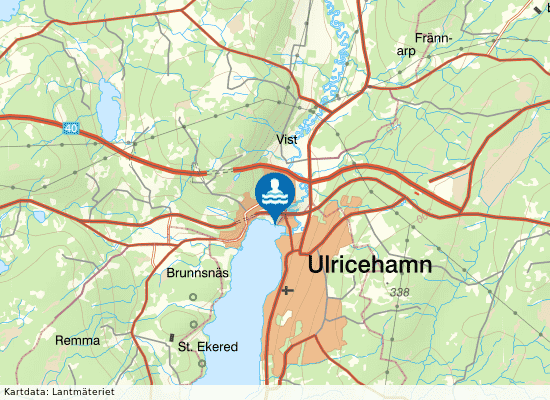 Åsunden Prången på kartan