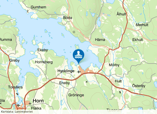 Åsunden, Hycklinge på kartan