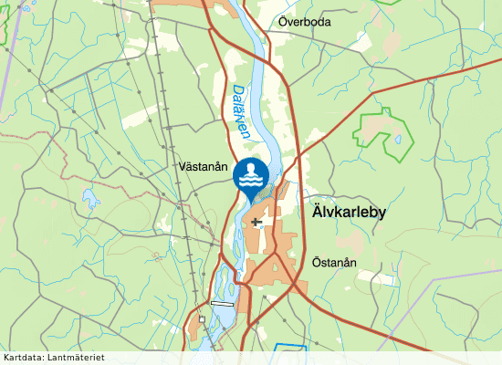 Älvkarleby, Sandörens badplats på kartan