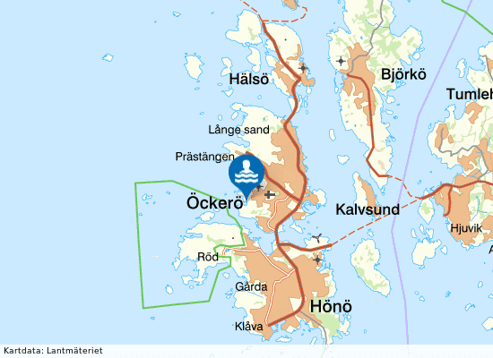 Öckerö, Saltasviken på kartan