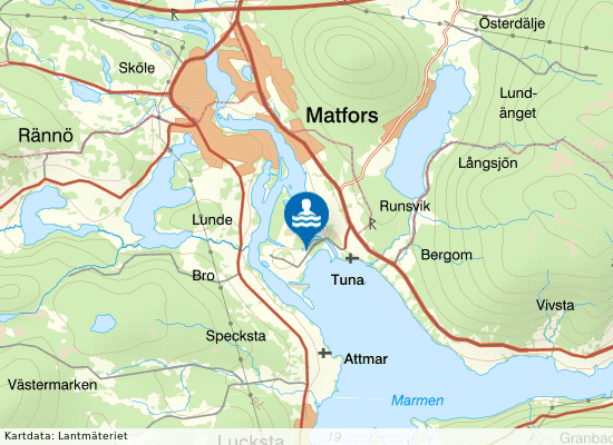 Öhn Matfors på kartan