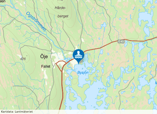 Öjesjön på kartan