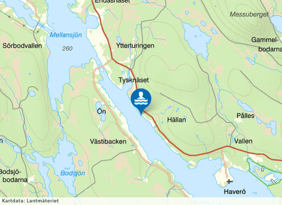 Öjesjön, Kärrhuset på kartan