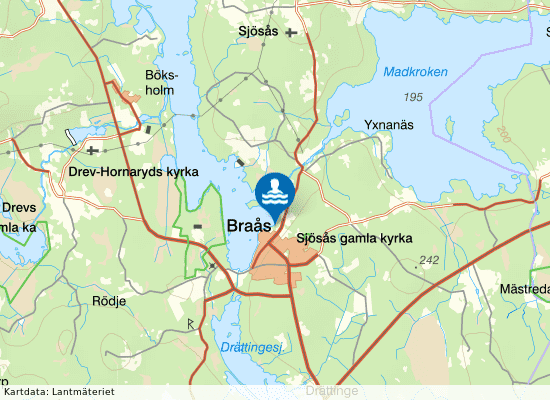 Örken, Braås på kartan