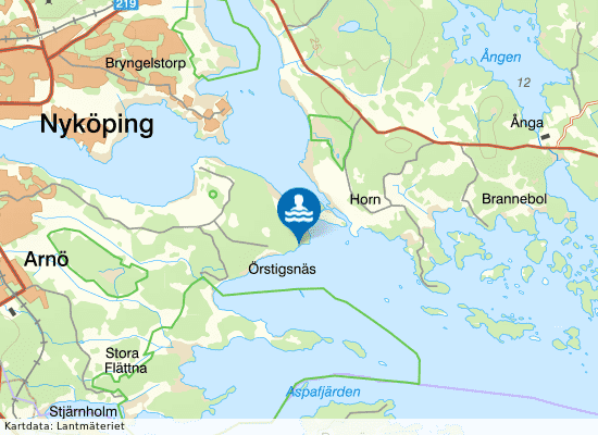 Östersjön, Näsudden på kartan