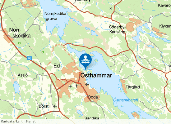 Östhammar, Klackskärs camping på kartan