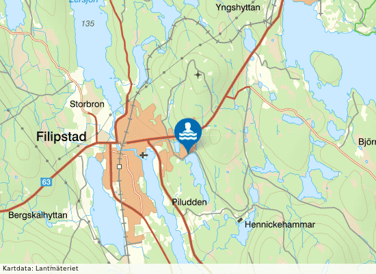 Abbortjärn på kartan