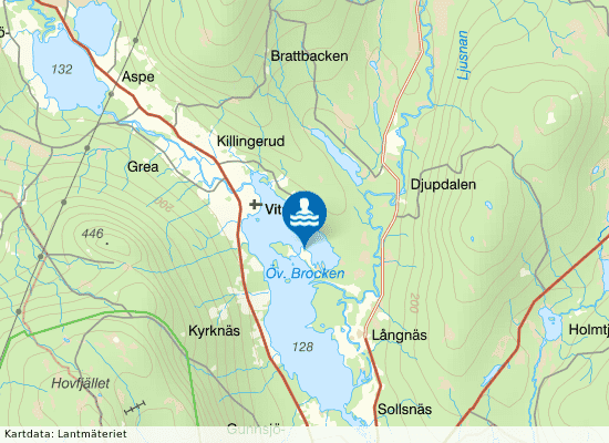Övre Brocken Långnäs på kartan
