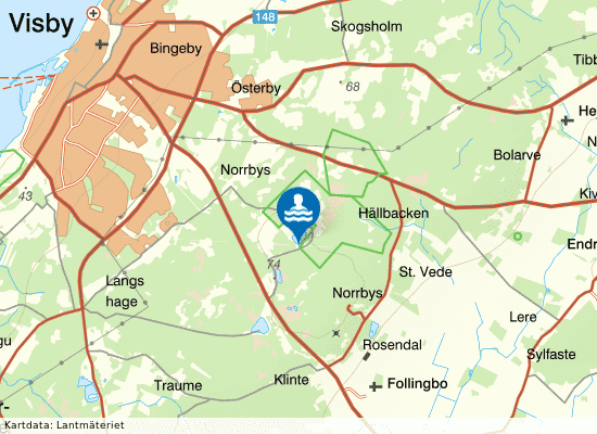 Follingbo Kalkbrott på kartan