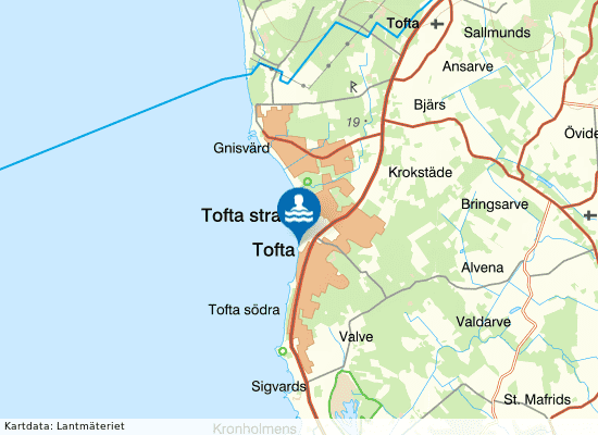 Tofta södra på kartan