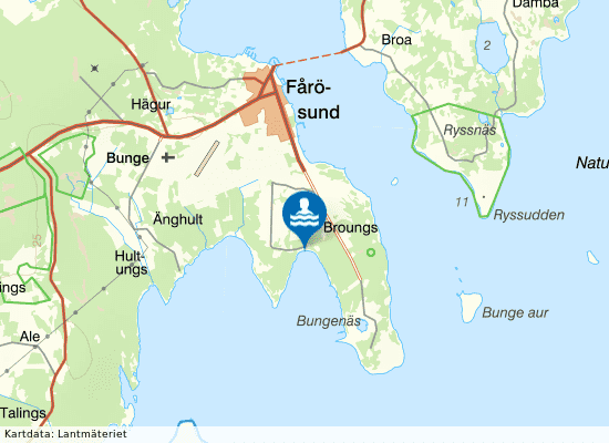 Bungeviken - Sandviken på kartan