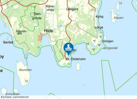 S:t Olofsholm på kartan