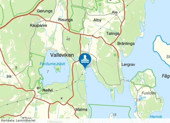 Valleviken på kartan