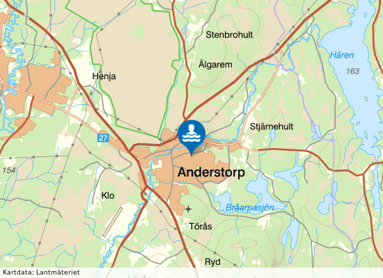 Anderstorp sim & sporthall på kartan