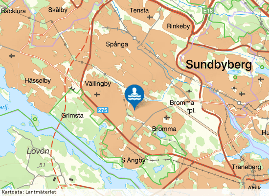 Beckomberga sim- och idrottshall på kartan