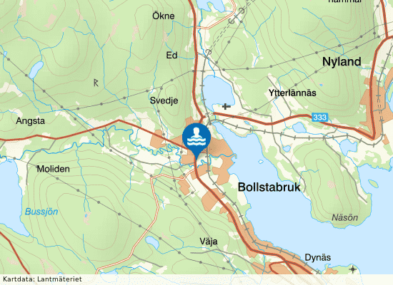 Bollstahallen på kartan